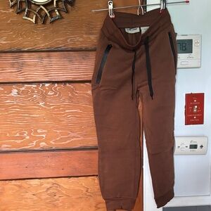 Cozy Brown Kids Joggers with Drawstring Waist